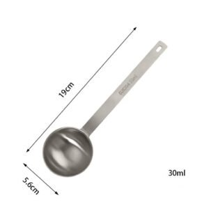 30ml 10g stainless steel measuring spoon 304 metal scoop silver finish